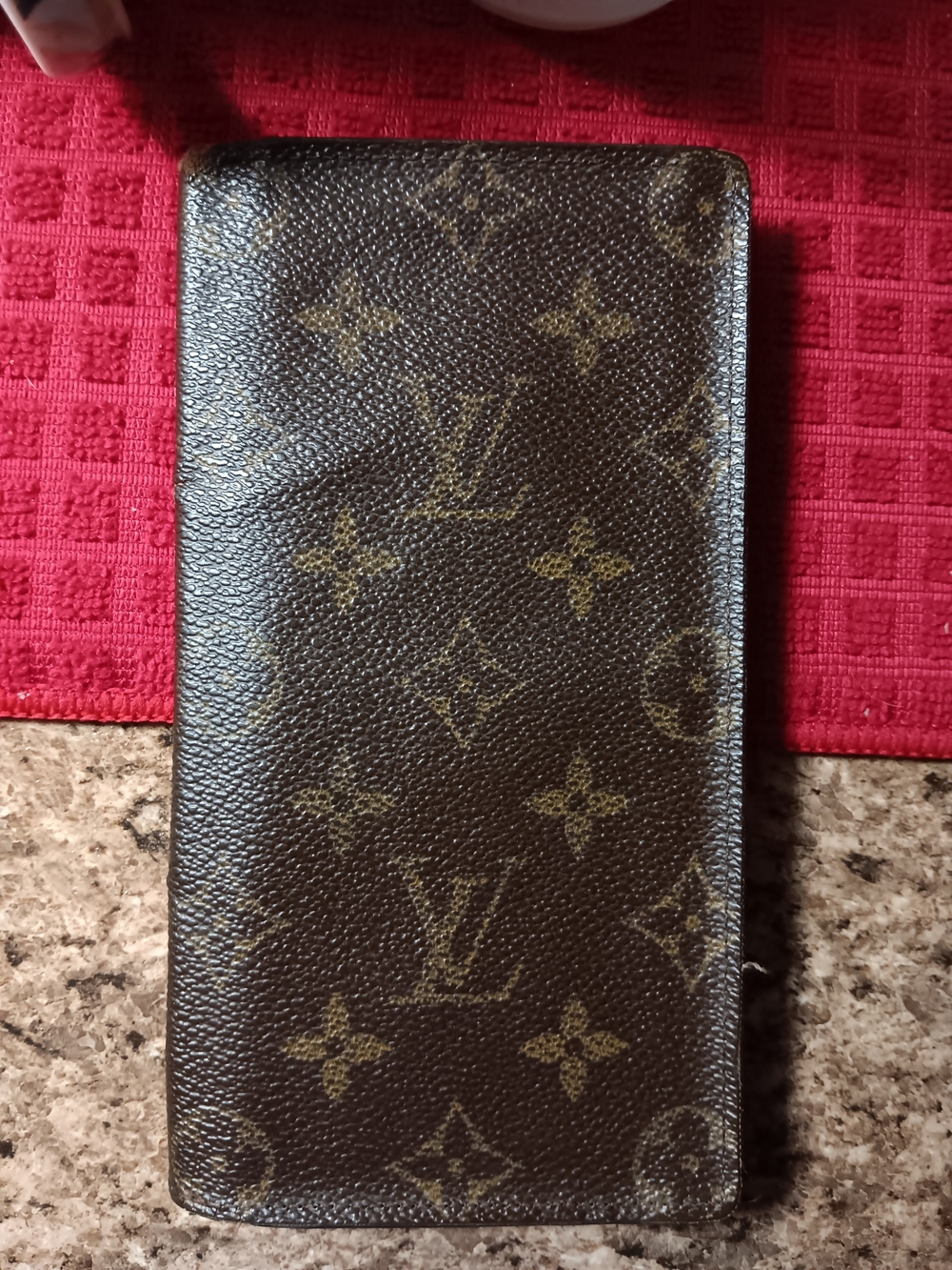 Louis Vuitton Monogram Canvas Money Clip in Brown and Gold